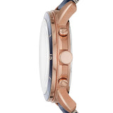 Fossil Men Leather Grant Sport Analog Blue Dial Watch-Fs5237, Band Color-Blue